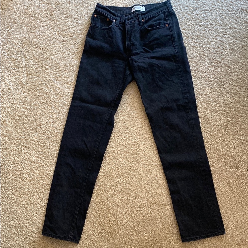 Abercrombie & Fitch Women's 90’s Straight Mid Rise Jeans